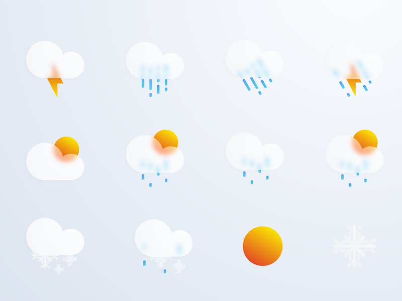 3D Weather Icons preview