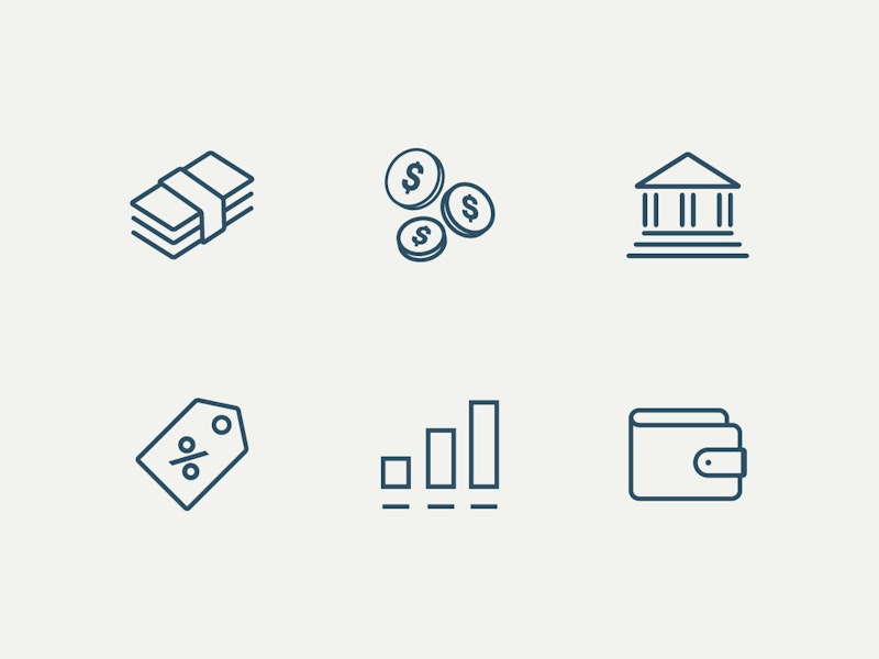 6 Money Vector Icons preview