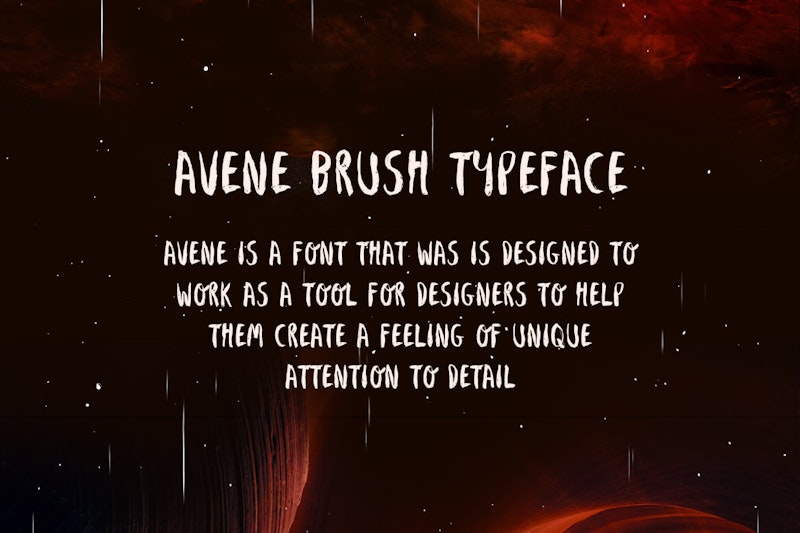 Avene - Fresh Hand Crafted Brush Typeface Font preview