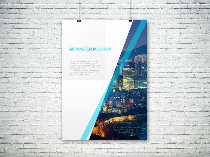 Download A0 Psd Poster Mockup Graphberry Com PSD Mockup Templates