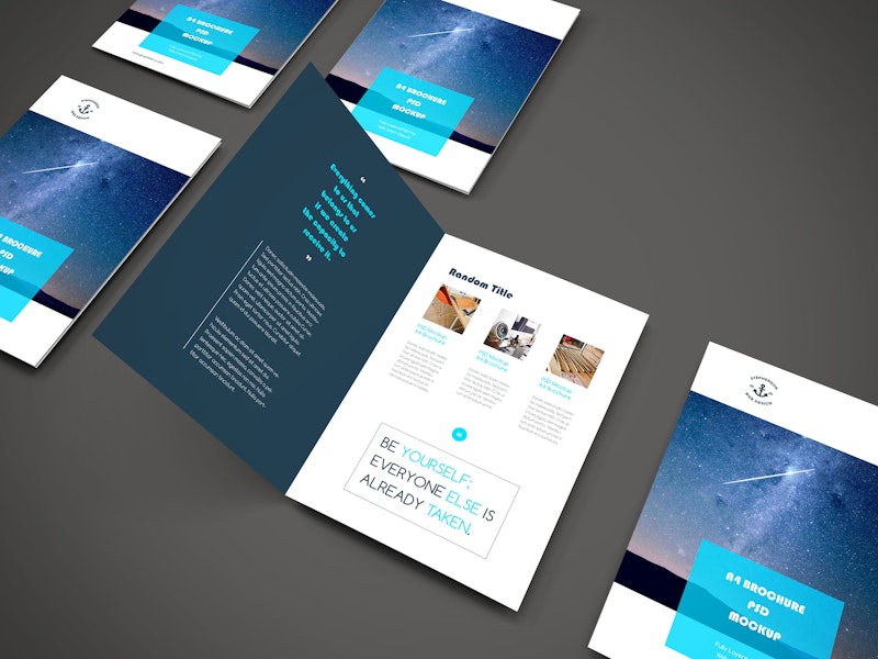 A4 Brochure PSD Mockup preview