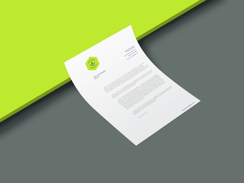 A4 Curled Paper Mockup preview