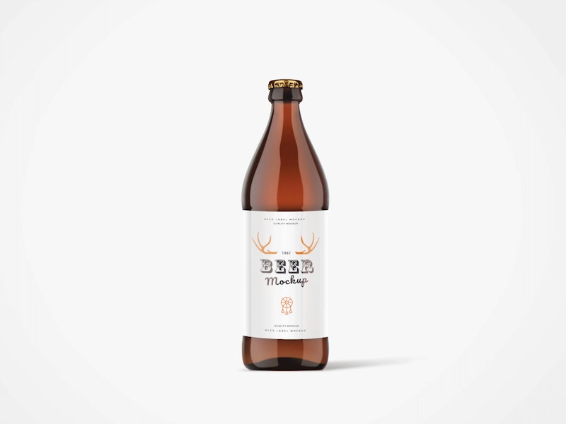 0.5l Beer Bottle PSD Mock-Up preview