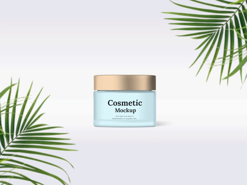 Download Glass Cosmetic Jar Mockup Graphberry Com