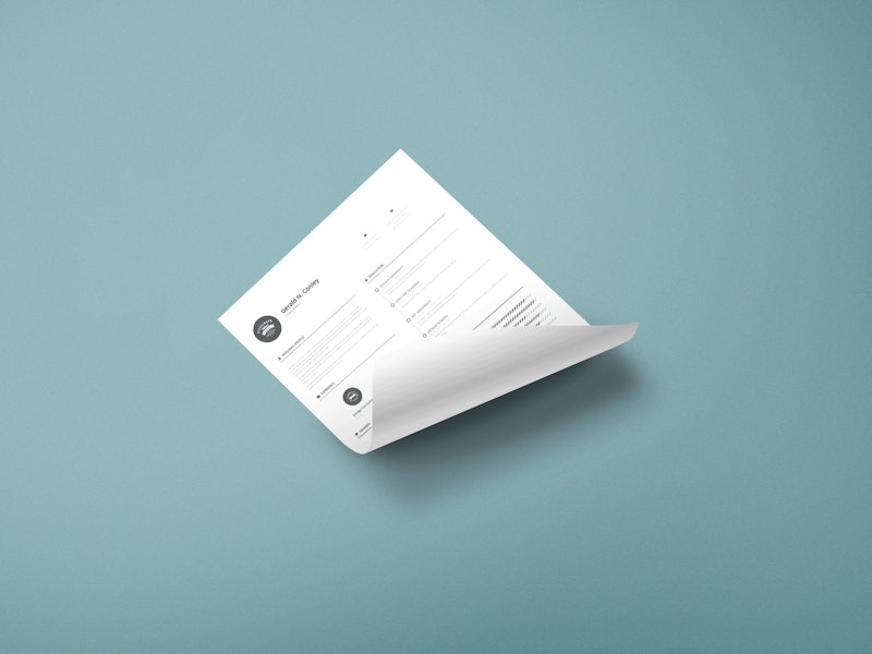 Download Curled A4 Paper Mock Up Graphberry Com