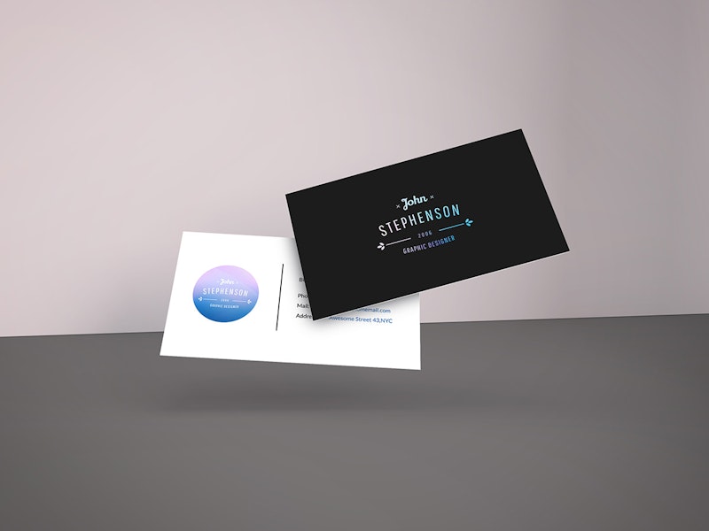 Download Falling Business Cards Mockup Graphberry Com