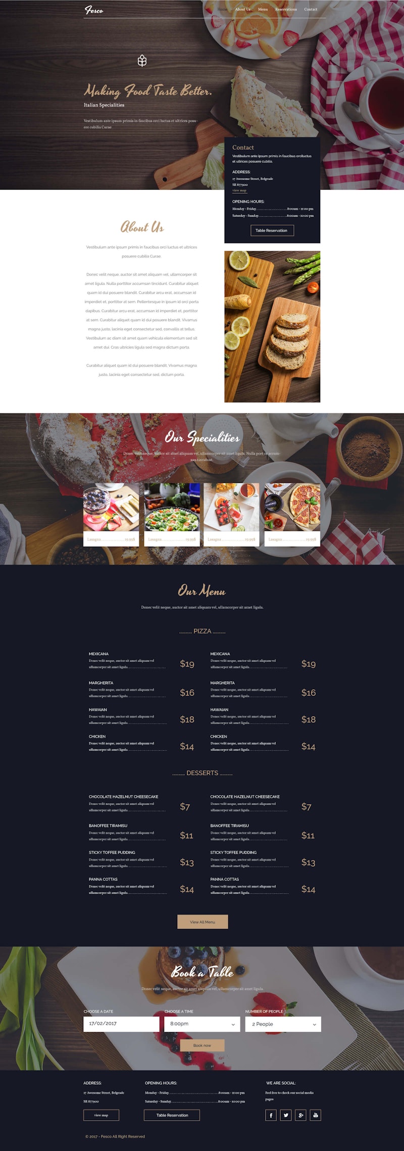 Fesco - Restaurant PSD Template preview