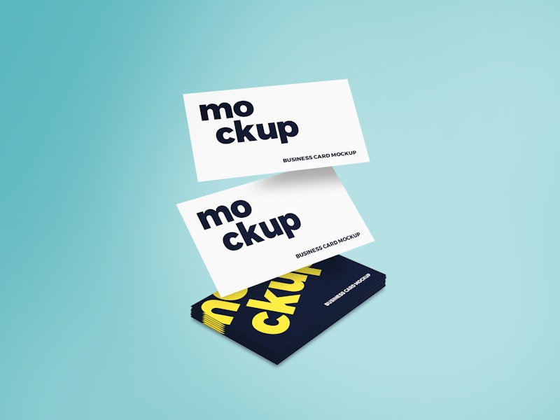 Flying Business Card Mockup preview