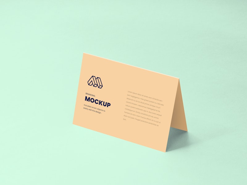Folded Paper PSD Mockup preview