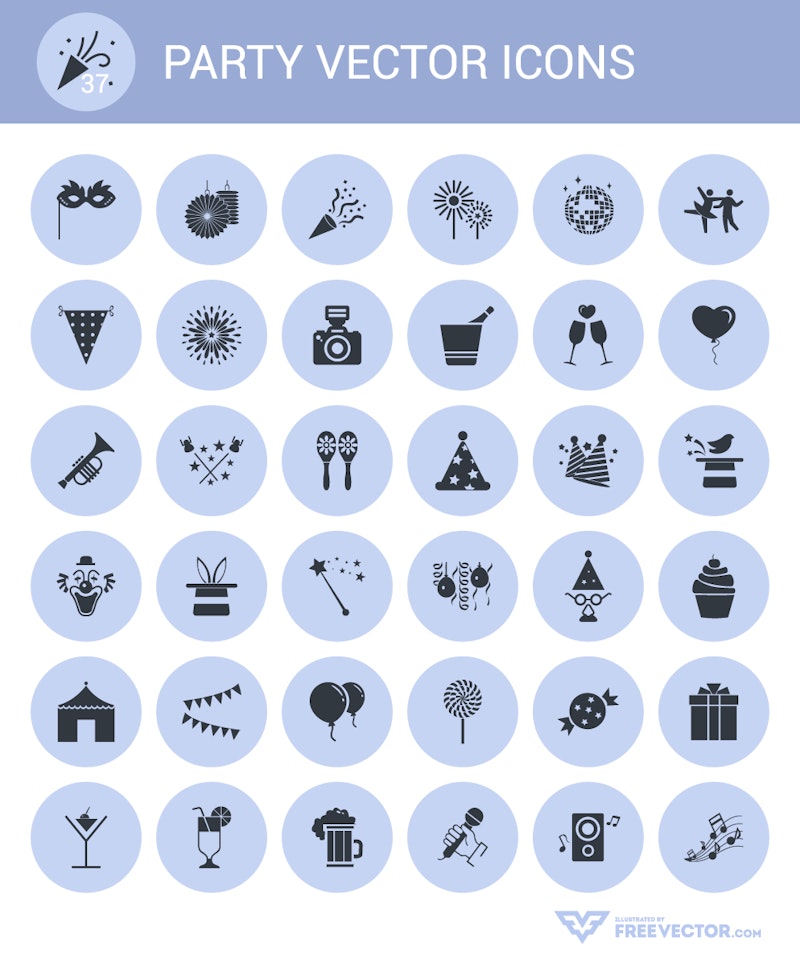 Free 37 Party Vector Icons preview