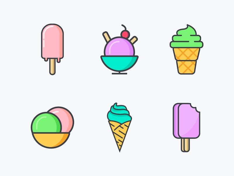 Ice Cream Icon Set preview