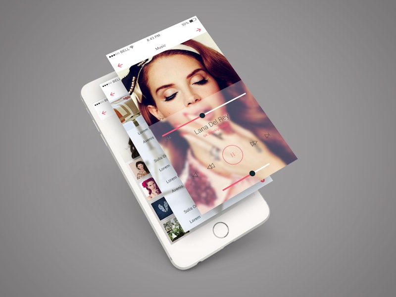 iPhone 6 App Screen PSD Mockup preview