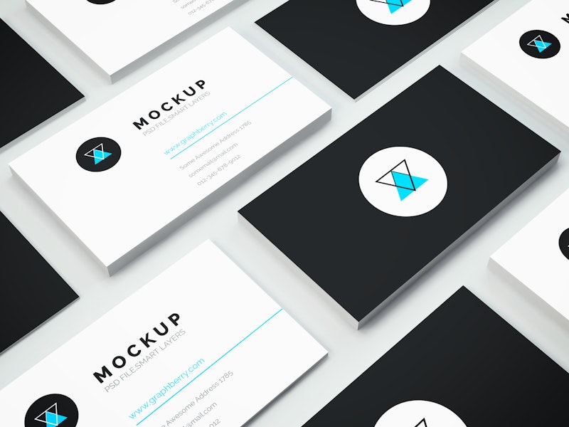 Download Isometric Business Card Mockup Vol 3 Graphberry Com