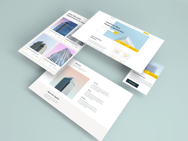 Isometric Web Pages Mockup preview