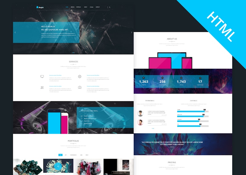 Kasper - One Page Creative HTML Theme preview