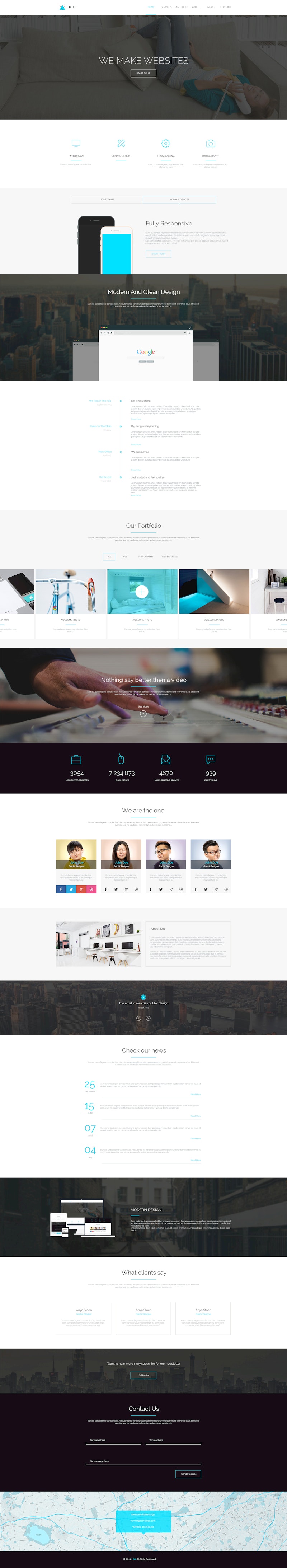 Ket - Single Page PSD Web Template preview