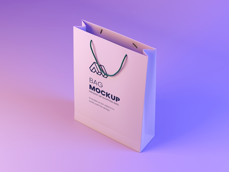 Modern Paper Bag PSD Mockup preview