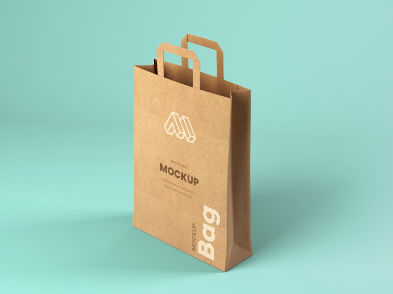 Download Paper Bag Perspective View Mockup - graphberry.com