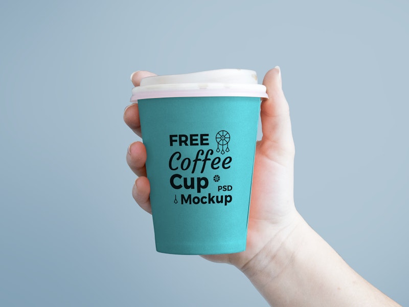 Paper Coffee Cup in Hand Mockup preview