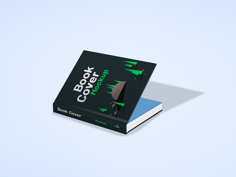 Slightly Open Book Hardcover Mockup preview
