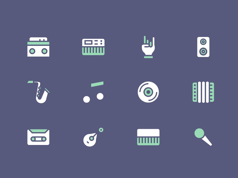 Simple Vector Music Icons preview