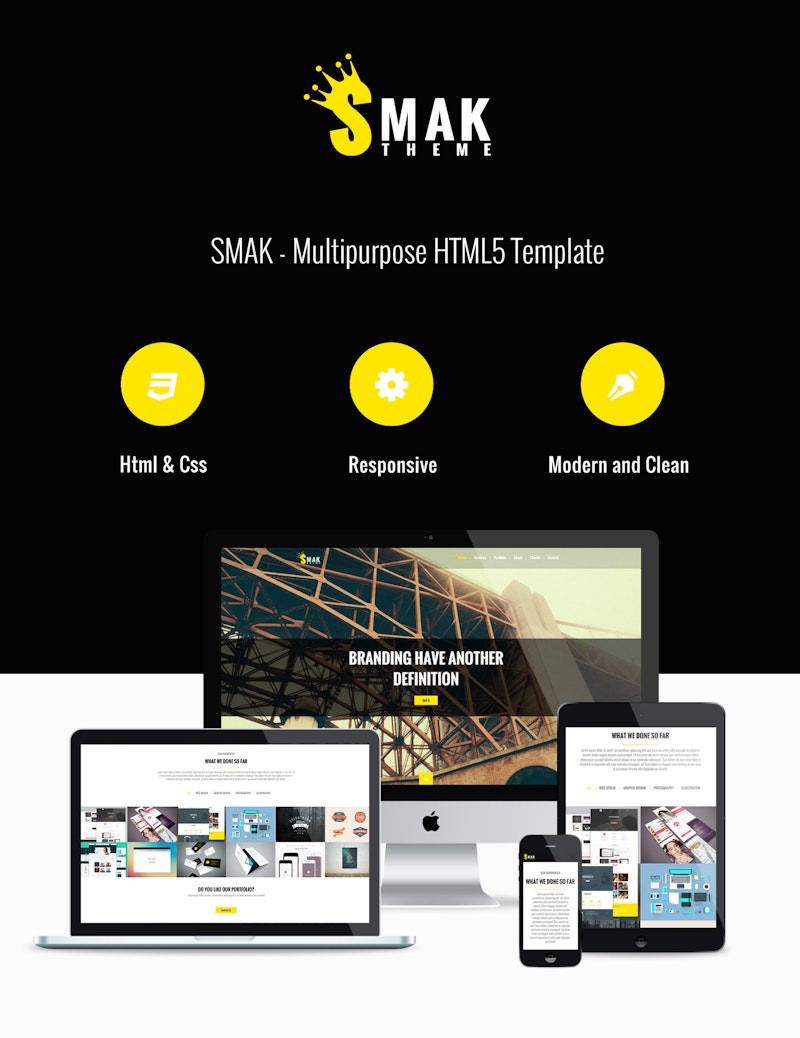 Smak - Free HTML single page template preview