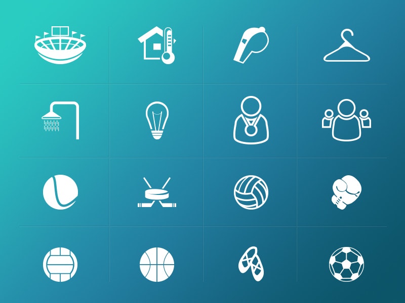 Sport related icons pack preview