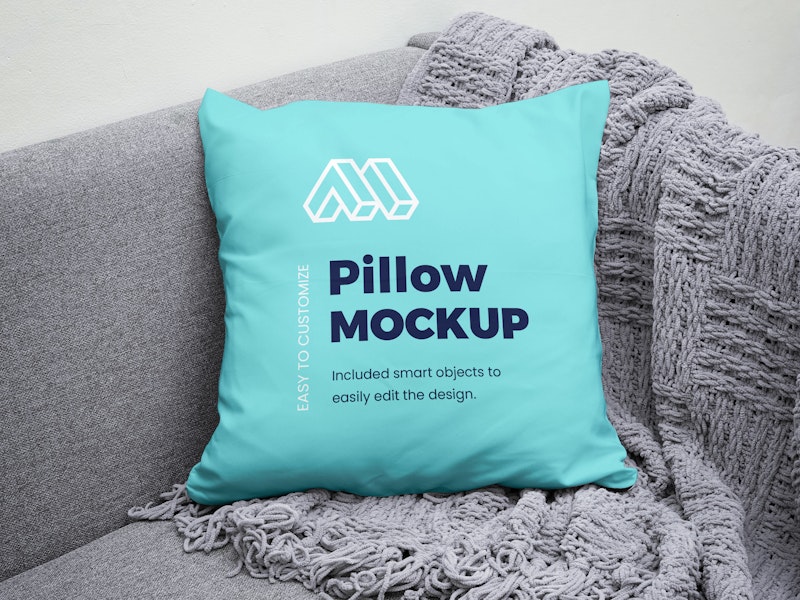 Square Pillow PSD Mockup preview