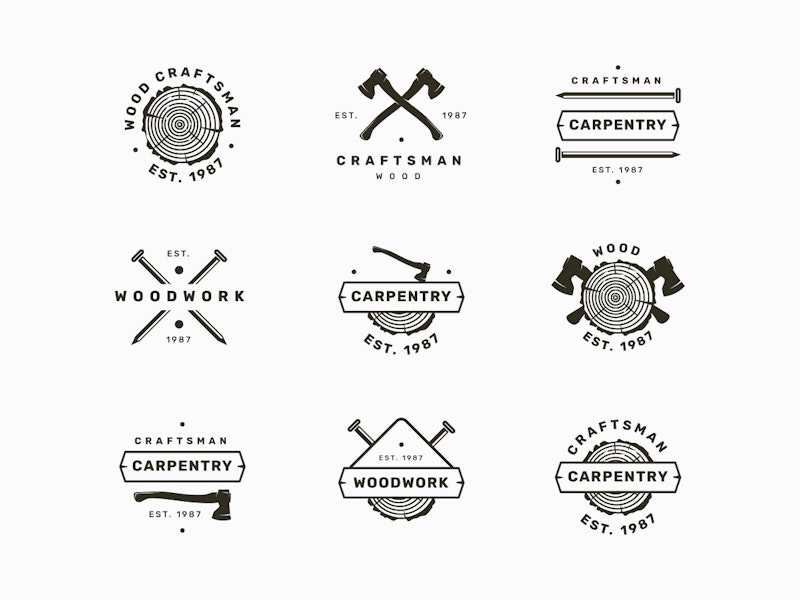 Vector Carpentry Badges preview