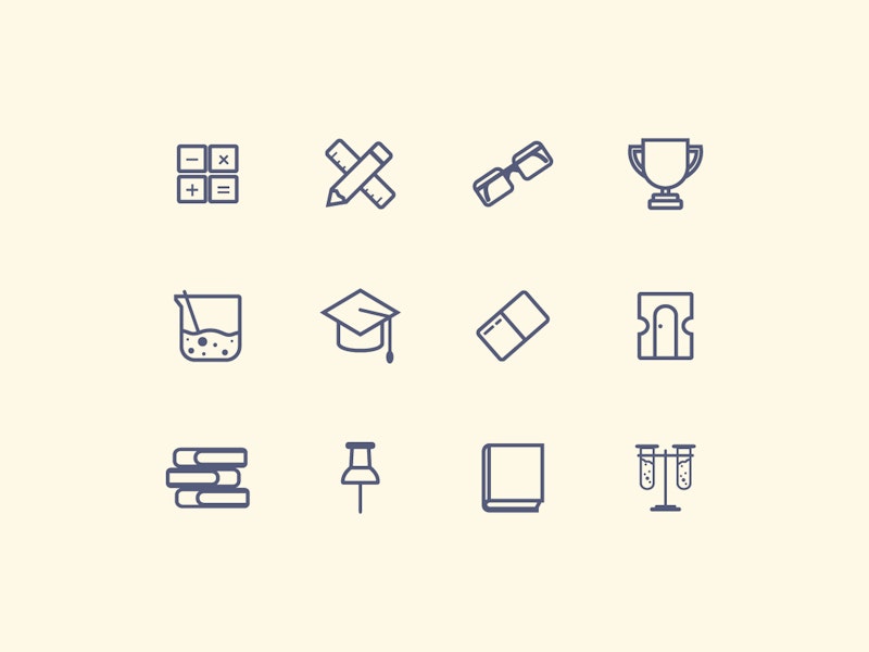 Vector Education Line Icons preview