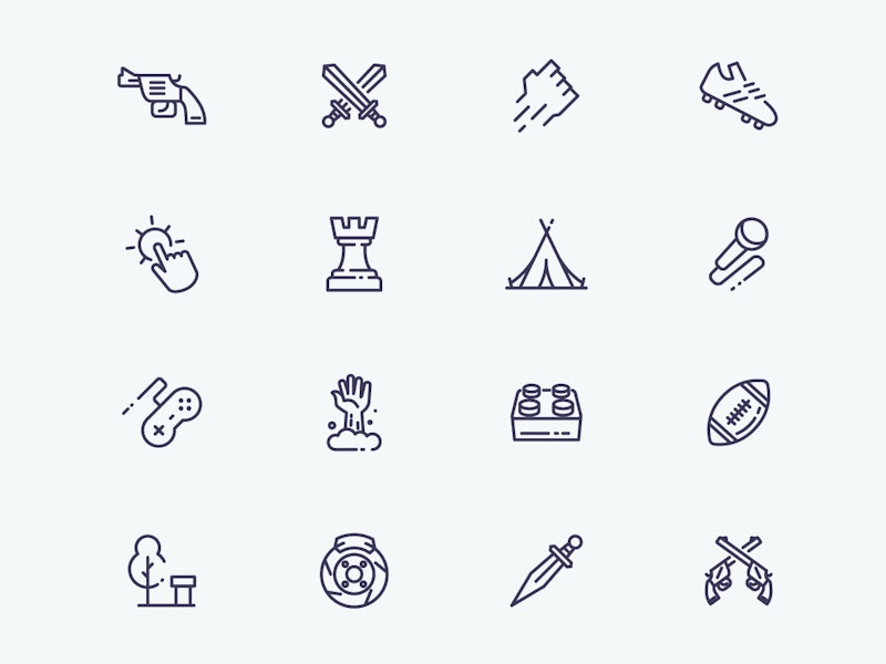 Vector Game Category Icons preview