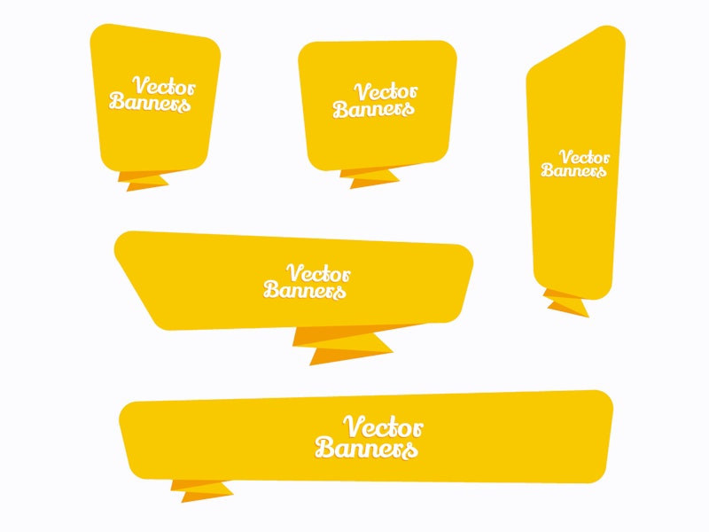Vector Yellow Banners preview