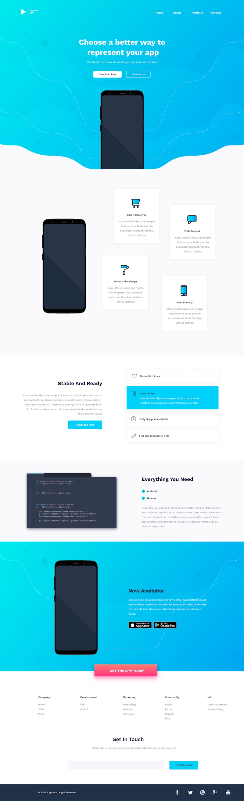 Vibo - PSD Landing Page Template preview