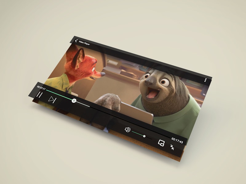 Video Player PSD Mockup preview