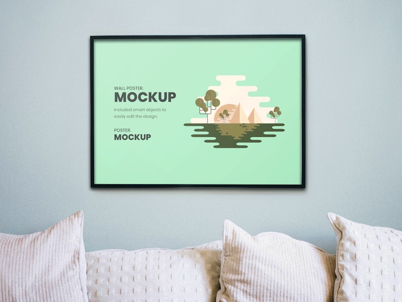 Wall Artwork PSD Mockup preview