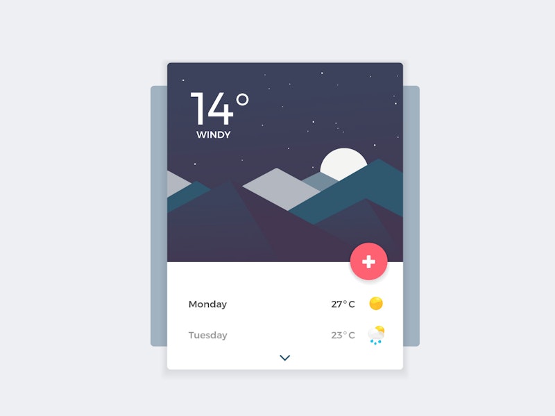 Weather Banner UI preview