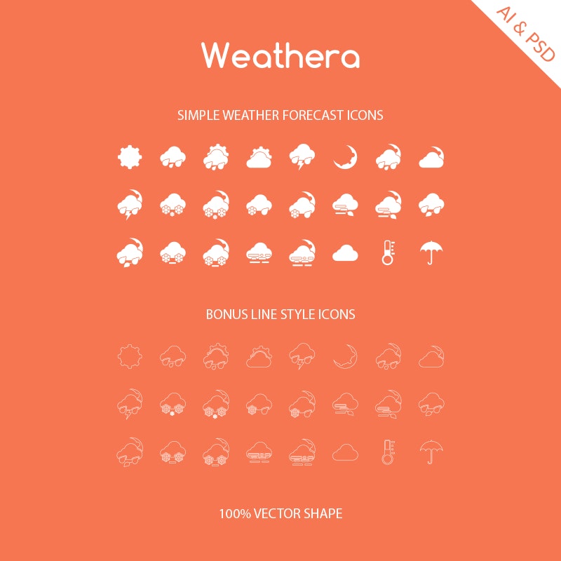 Weathera - Simple Weather Icons preview