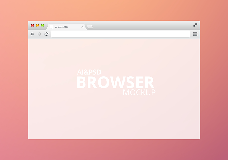 Modern Browser PSD MockUp - Graphberry.com