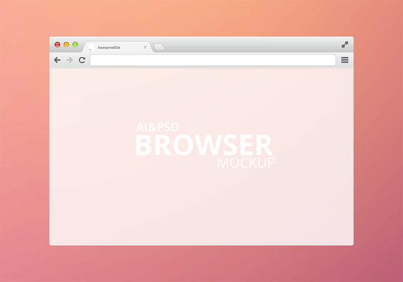 Modern Browser PSD MockUp preview