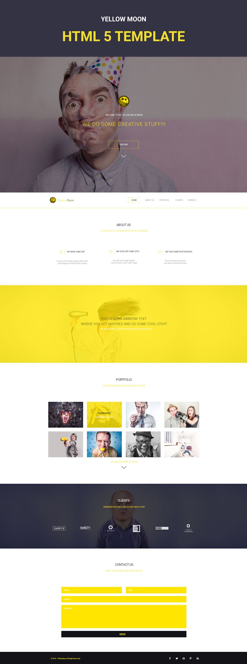 YellowMoon - Free HTML Landing Page preview