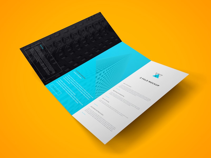 Download Z Fold Brochure Psd Mockup Vol 2 Graphberry Com